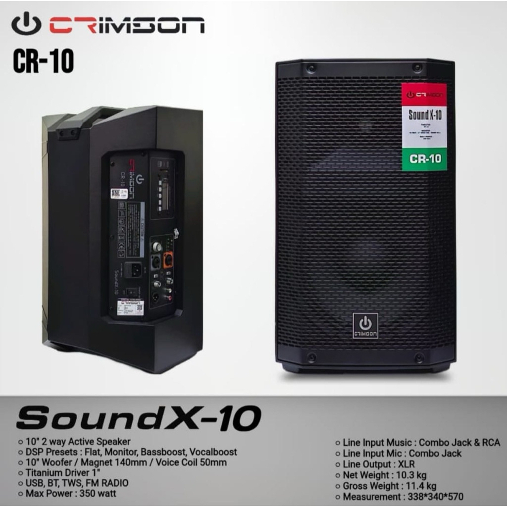 Speaker Aktif Crimson 10 in Sound X10