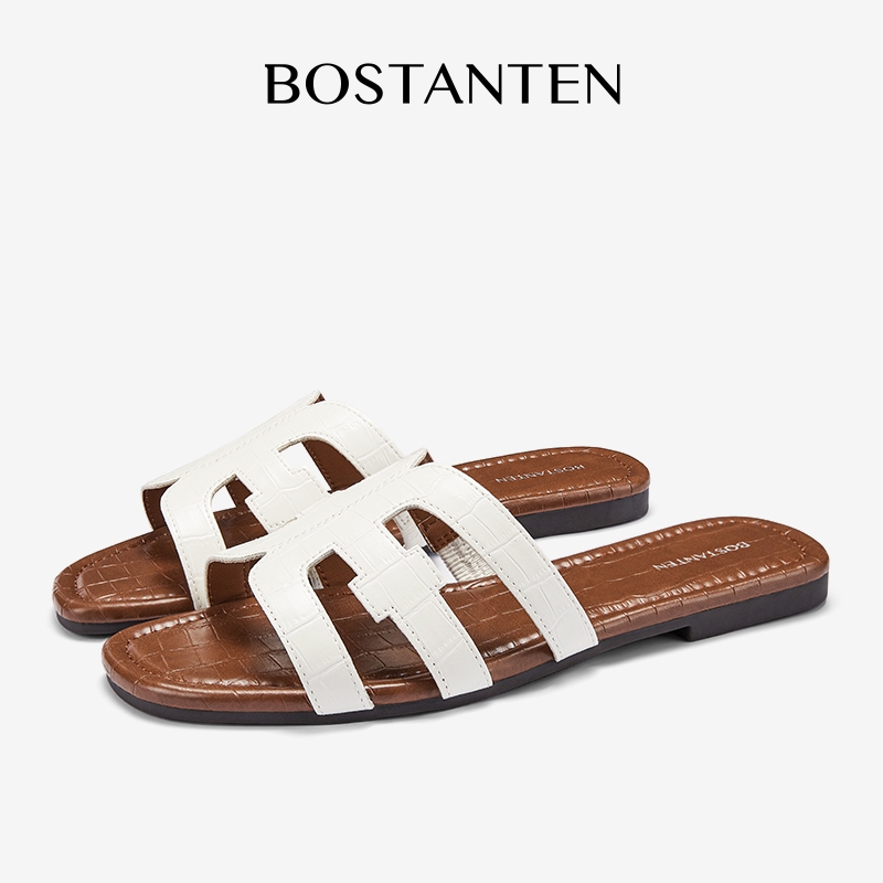 [New Arrival]BOSTANTEN Sandal Wanita Sandal pantai berongga dengan ujung terbuka