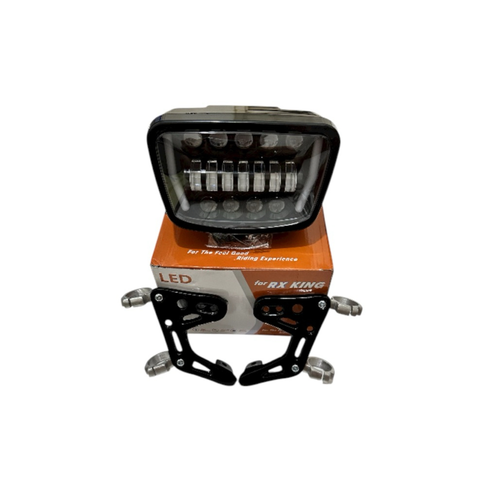 HEADLAMP LAMPU DEPAN MOTOR RXKING KOTAK DAYMEKER TAMBAH SAMA BREKET DUDUKAN LAMPU RXKING