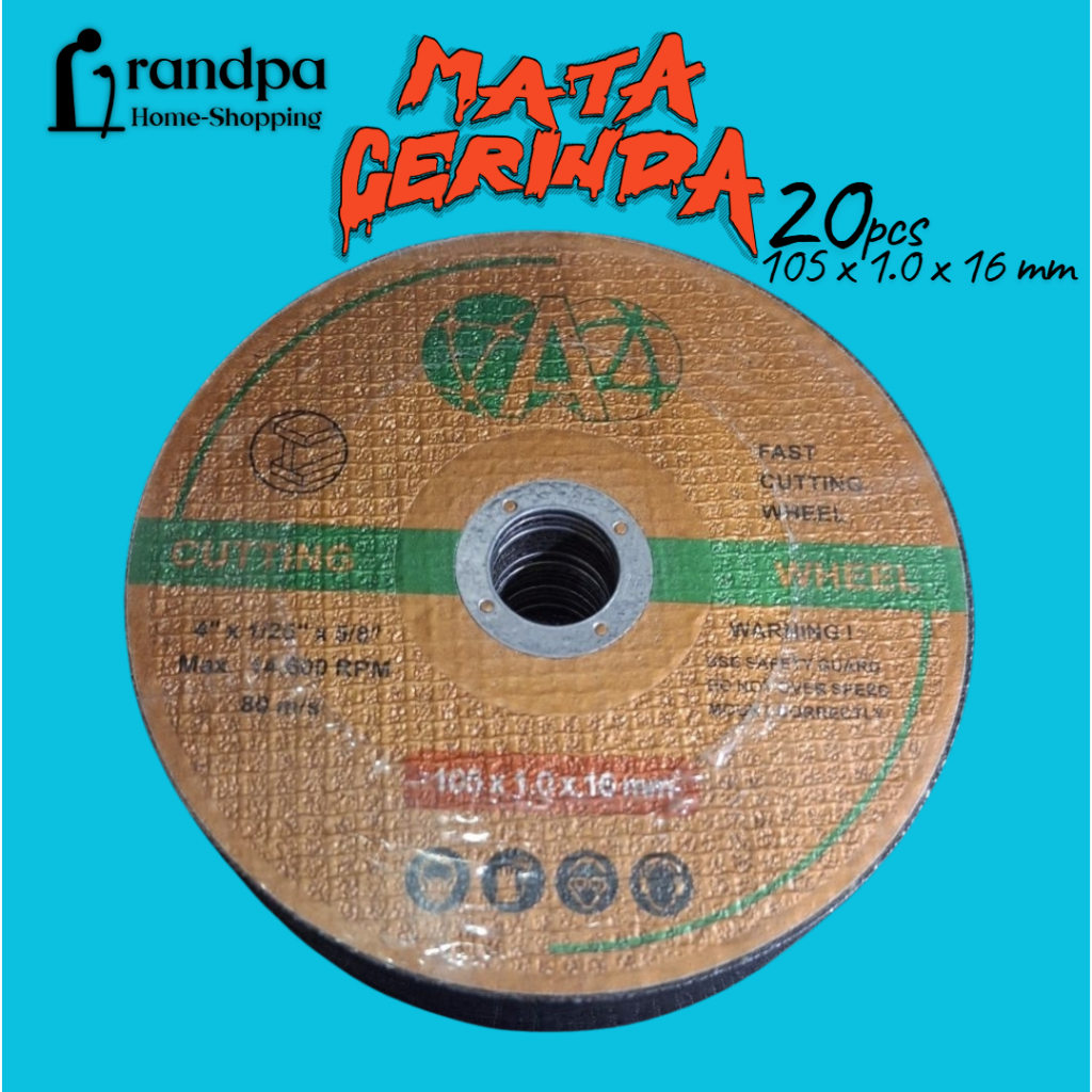 GROSIR 50% 20pcs Mata Gerinda Batu Gerinda Uk 105x1.0x16mm Alat Tukang Alat Material Bangunan