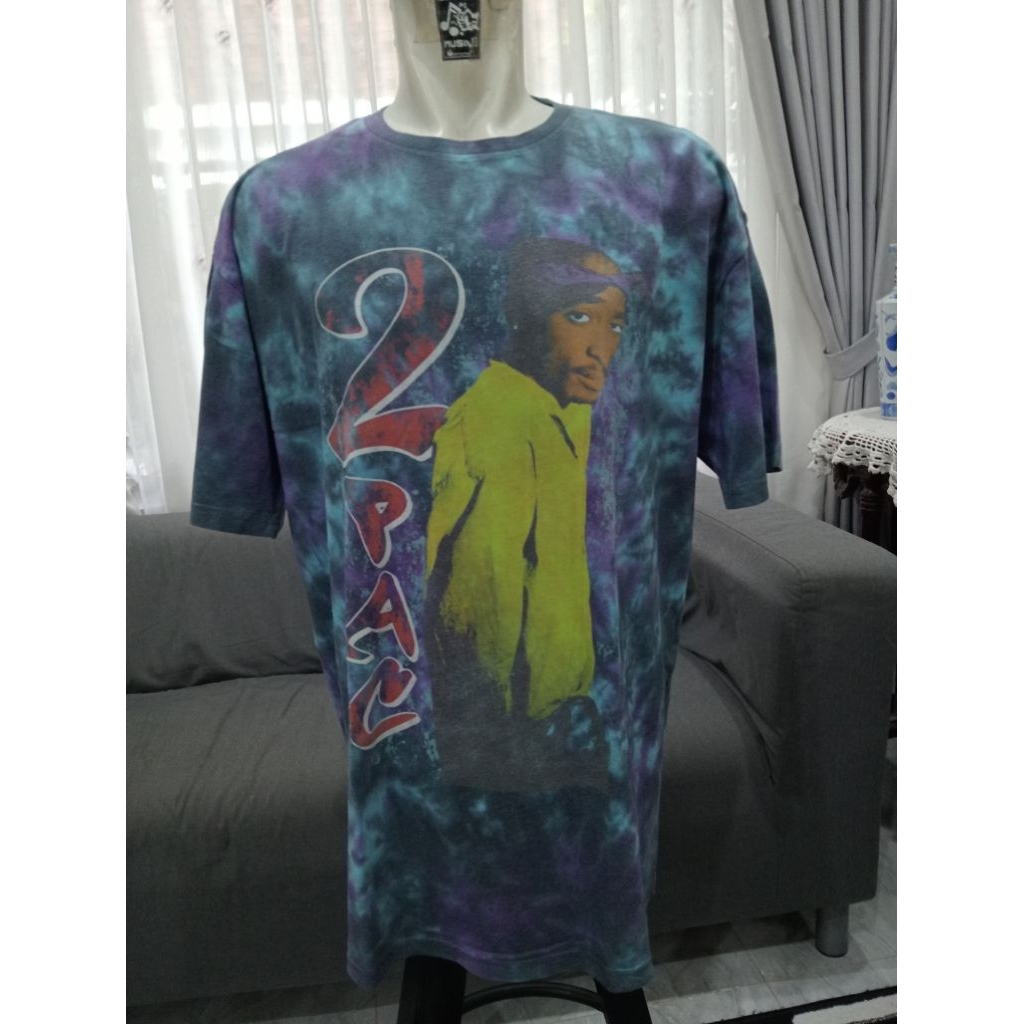 [kaos band] Tupac - Tupac Blue Dip Dye
