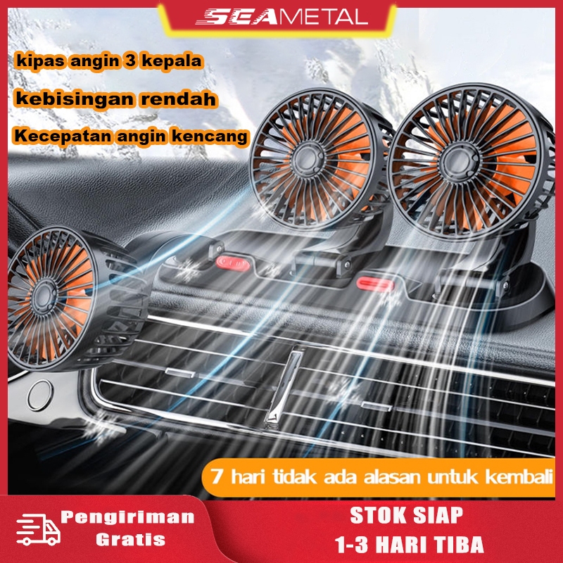 SEAMETAL Kipas Angin Mobil Portable 24V USB 3/4 Kepala Pendingin Cepat Seperti AC Untuk Mobil & Truk