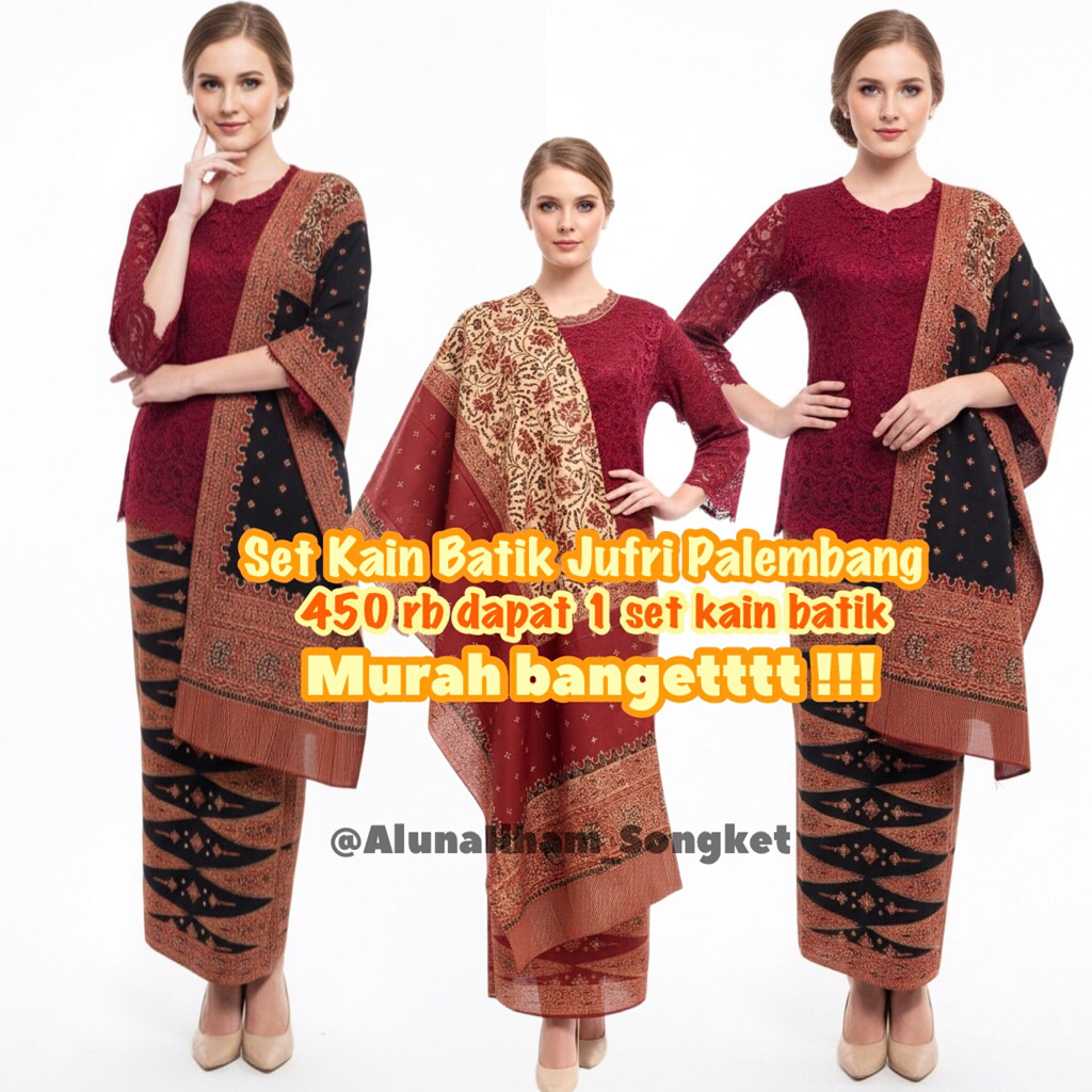 SET KAIN BATIK JUPRI PALEMBANG-ASLI PALEMBANG (ILHAM SONGKET)