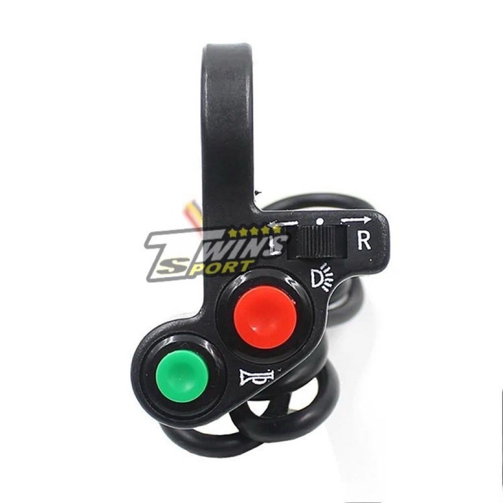 Saklar Mini Model L Swich Kiri 2Tombol Sen On/Off Lampu Breket Stang Universal Motor Mega Pro Tiger 