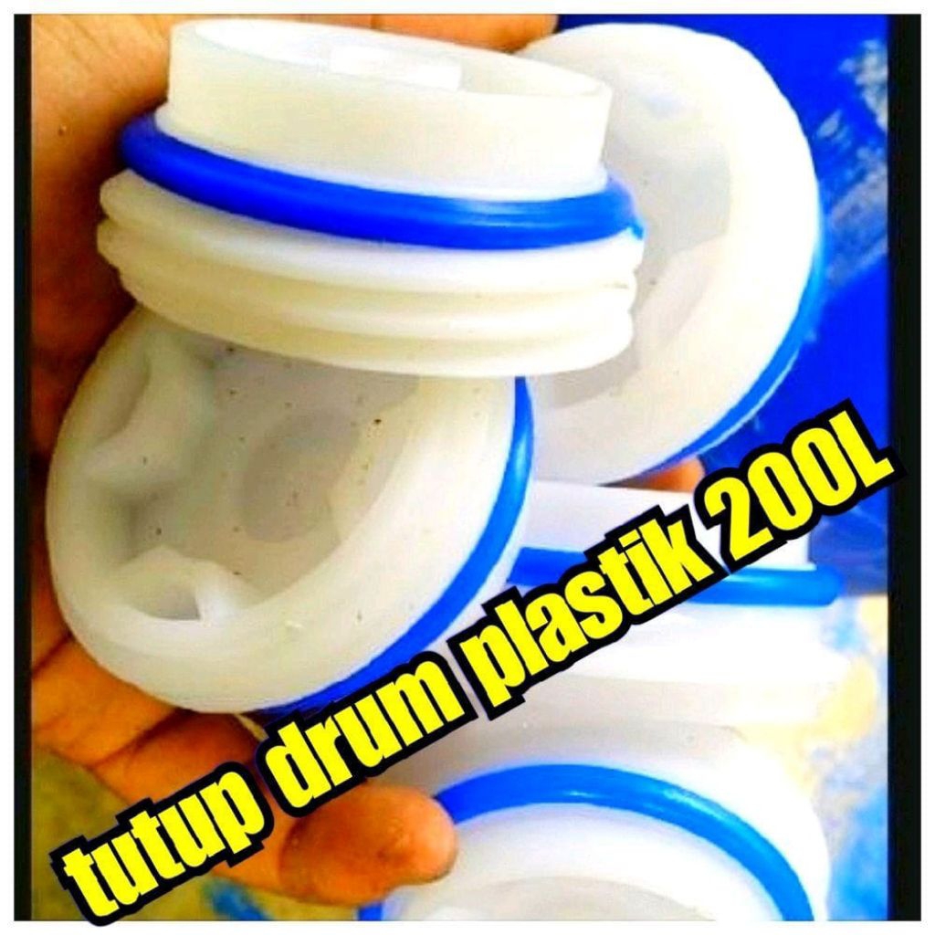 tutup drum plastik 200liter( putih) cocok untuk drum plastik 200liter.bahan kuat hdpe