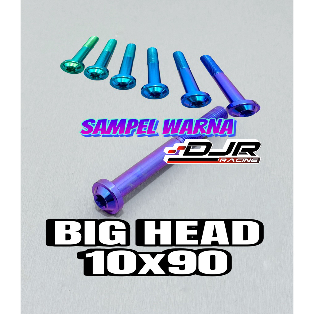 Baut 14 Titanium 10x90 Big Head Original Vietnam baut 14 panjang 9cm
