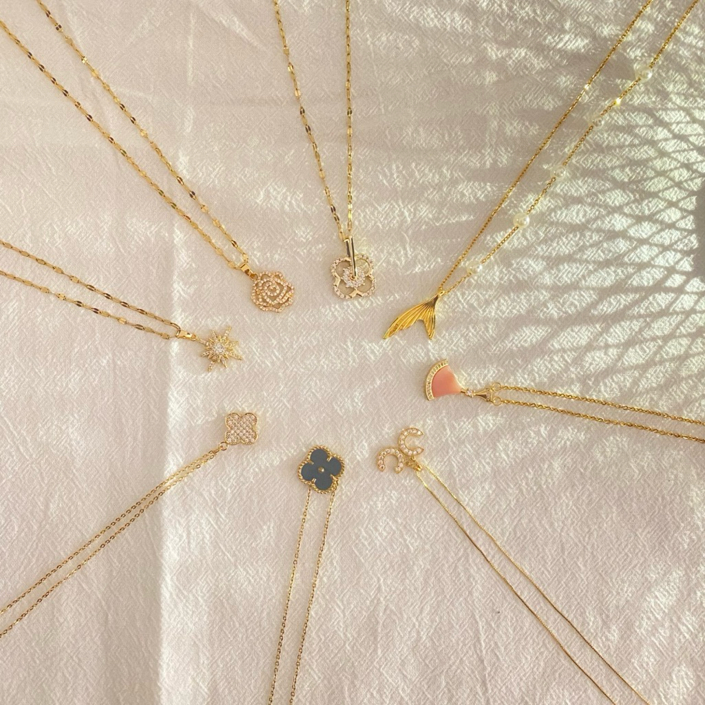 kalung emas wanita titanium anti karat