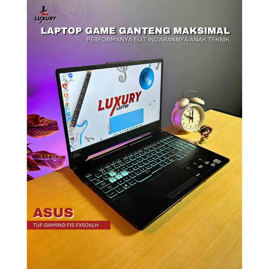 LAPTOP ASUS TUF GAMING F15 FX506LH CORE I7 NVIDIA GTX 1650 4GB SSD RAM LAYAR 144HZ BACKLIGHT RGB SEC