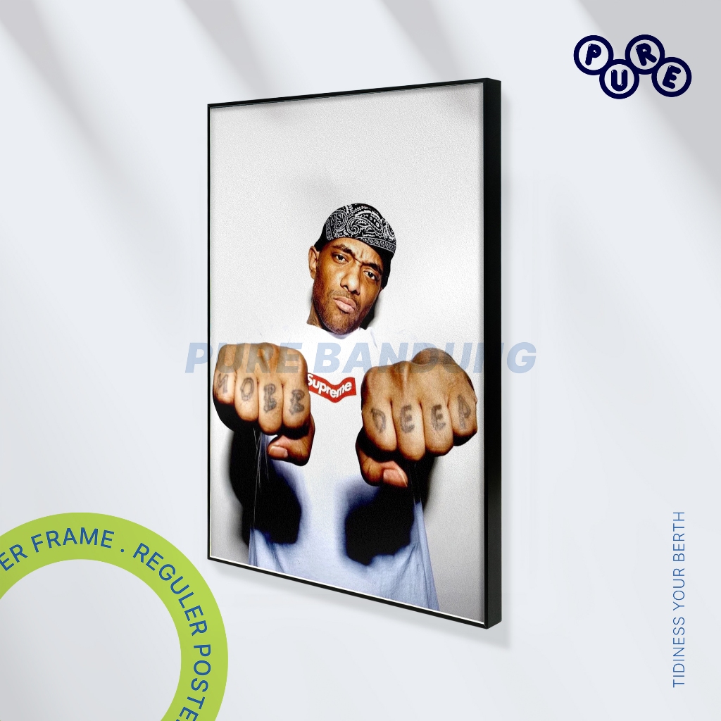 Pure Bandung - SUPREME MOBB DEEP / PRODIGY Bingkai Frame Dekorasi Dinding Kamar Pajangan Aesthetic M