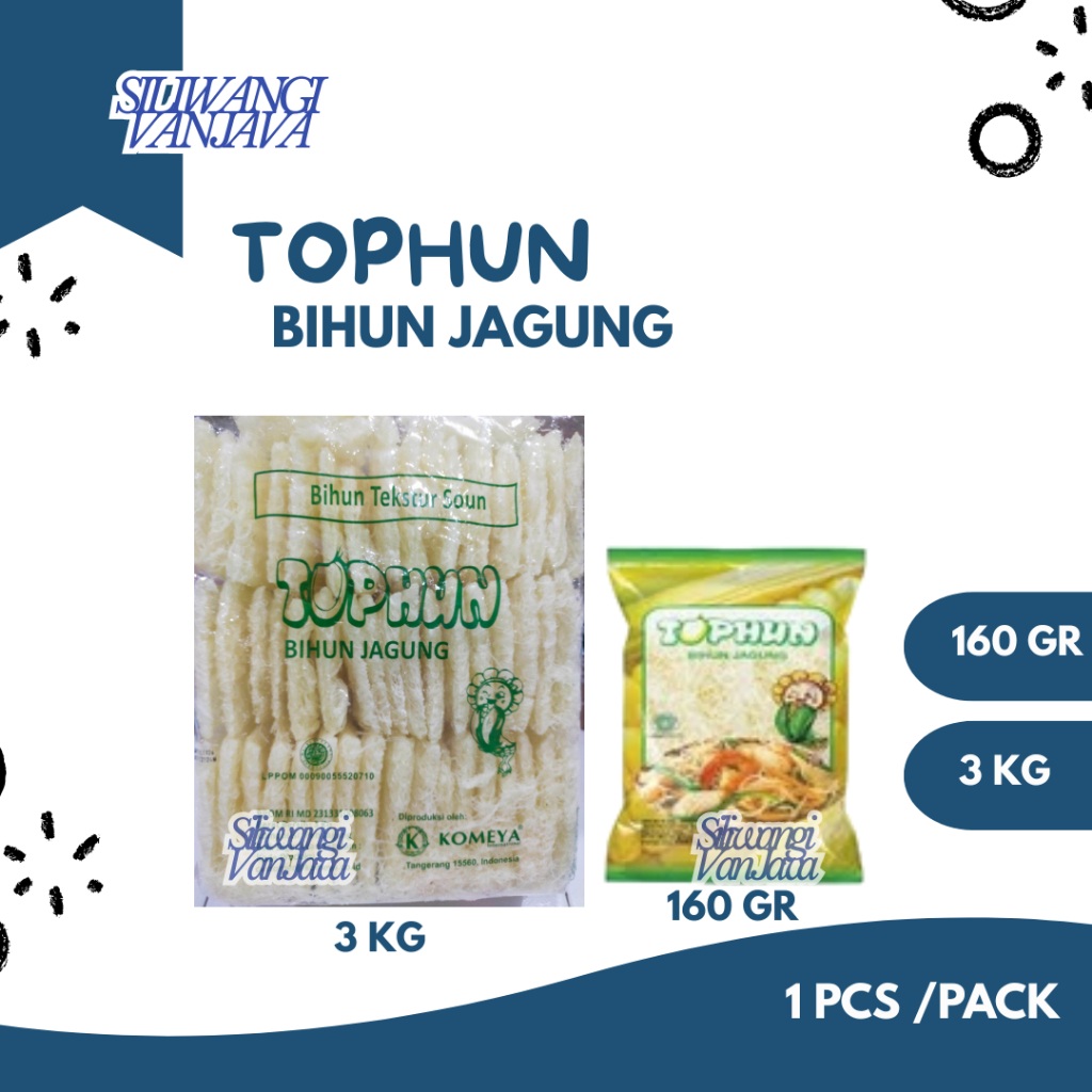 Tophun Bihun Jagung Kemasan 160gr/3kg