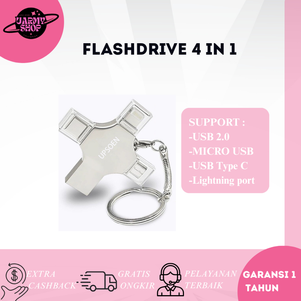 FLASHDRIVE STICK USB OTG 4 IN 1 TYPE C USB FOR IPHONE ANDROID
