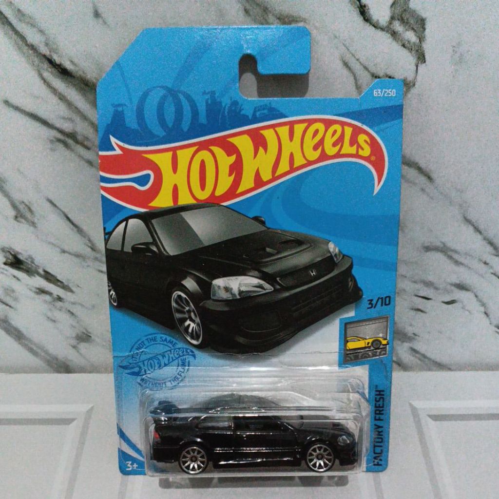 Hotwheels Honda Civic Si Hitam /Japan Card/Minus Kerut