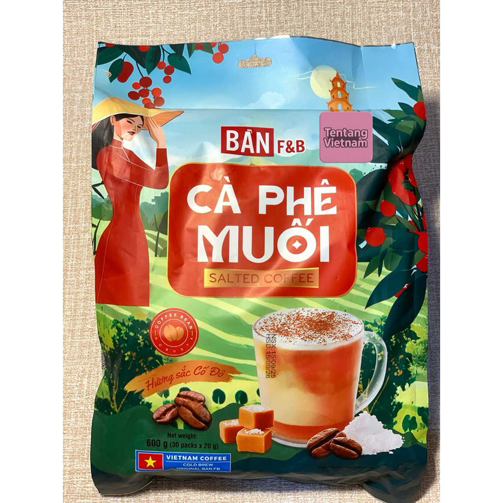 Kopi Garam Vietnam Ban F&B 600g – Ca Phe Muoi Salted Coffee (30 Sachet x 20g)