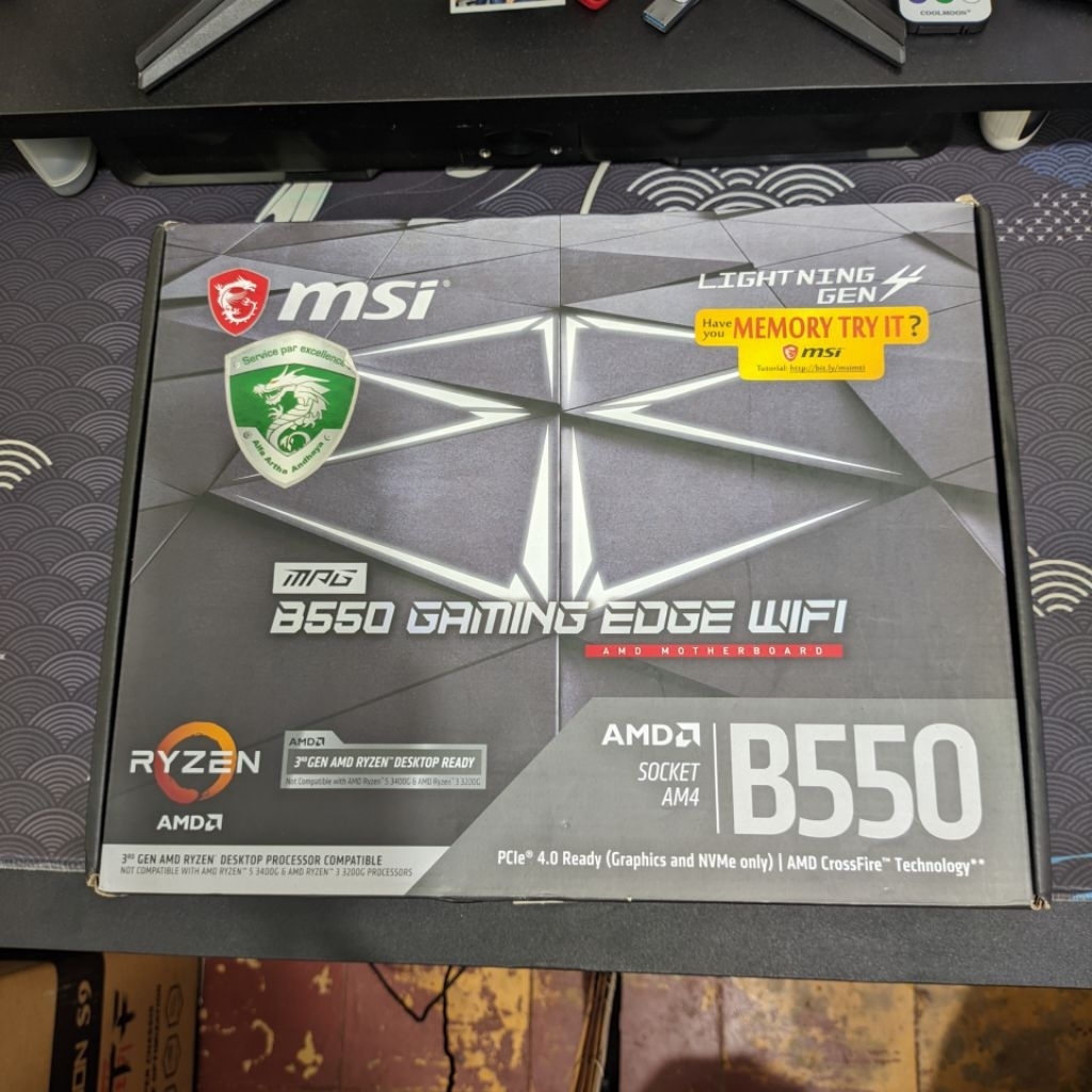 Motherboard MSI B550 MPG Gaming Edge Wifi 6, Mulus Normal AM4