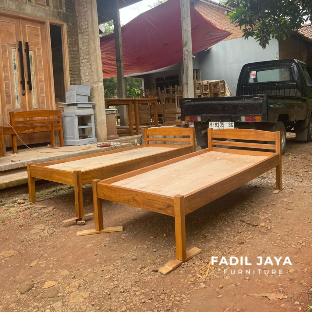 dipan rangka tempat tidur 80x200 di dipan single dipan anak dipan kayu jati costume