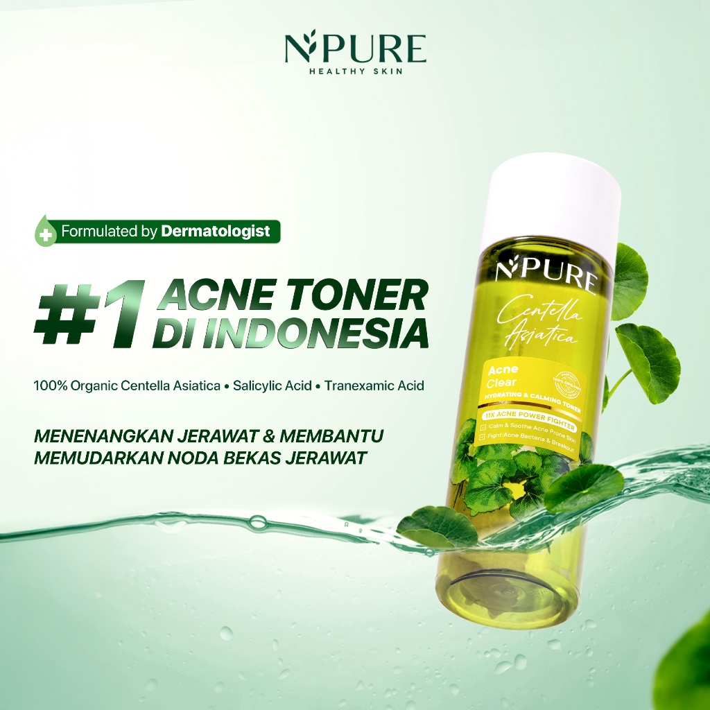 HADIAH GRATIS - NPURE Cica Hydrating Acne Toner 150 ml / Hydrating Toner / Acne Toner / Toner Kulit 