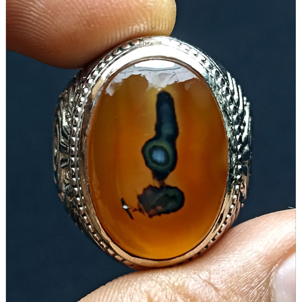 CINCIN BATU AKIK KARANG NUNGGAL SUPER ANTIK