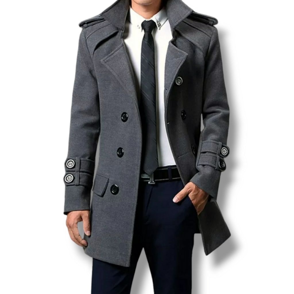 ZIVK Winter Overcoat Wool Import Mantel Musim Dingin Pria - Kogoro