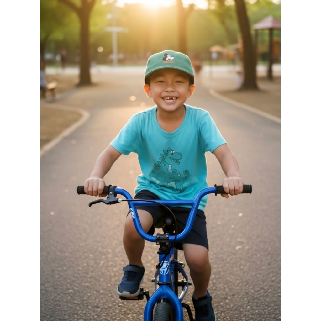 Topi Anak Mickey Disney Original Second Visor Pendek Warna Hijau