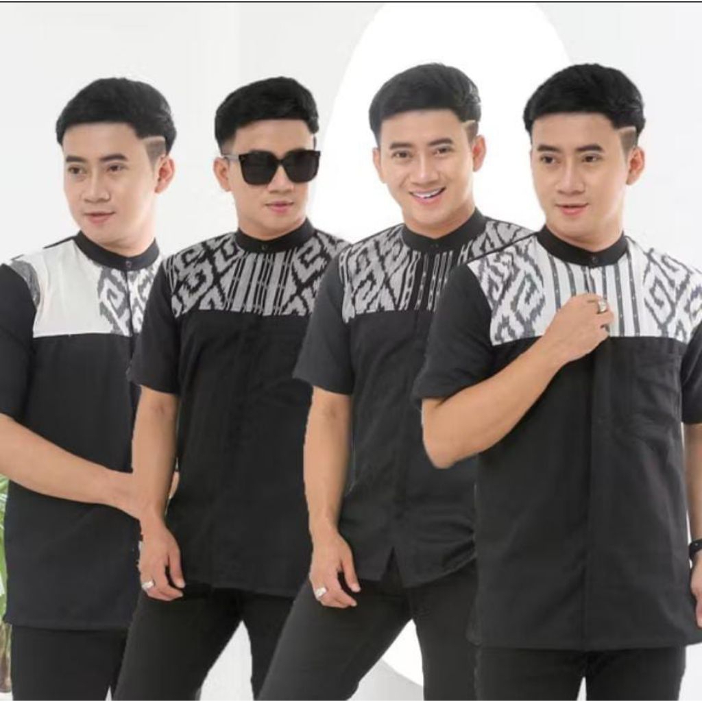 shift kemeja motif tenun pria // outer pria // kimono pria // tenun motif Kalimantan // tenun motif 