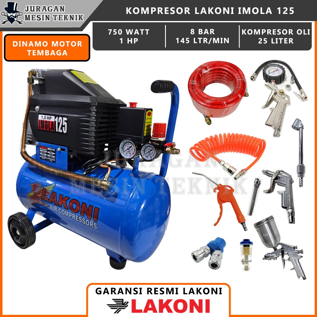 Mesin Kompresor 1 HP 25 Liter Lakoni Imola 125