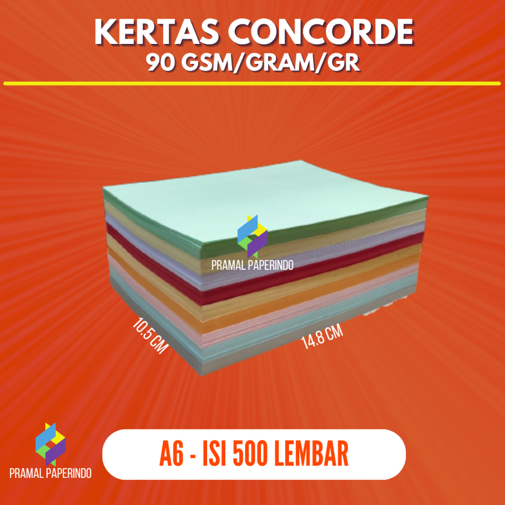 [500 LBR] Kertas Concorde 90gsm A6 Kertas A6 Concorde 90 Kertas Resi A6