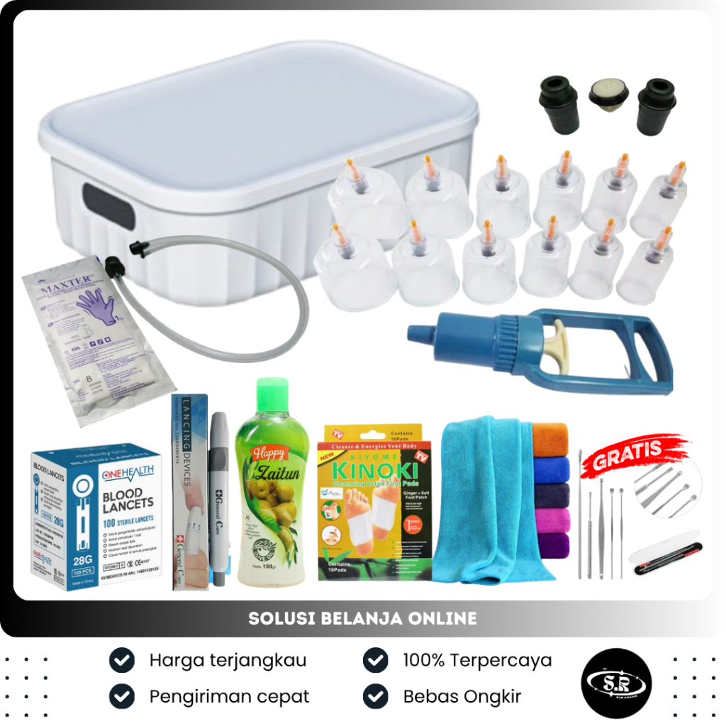 Ready Stock Bekam Set (Isi 12 Kop)(Pamp Bekam) Alat Kop Angin Kop Bekam lengkap