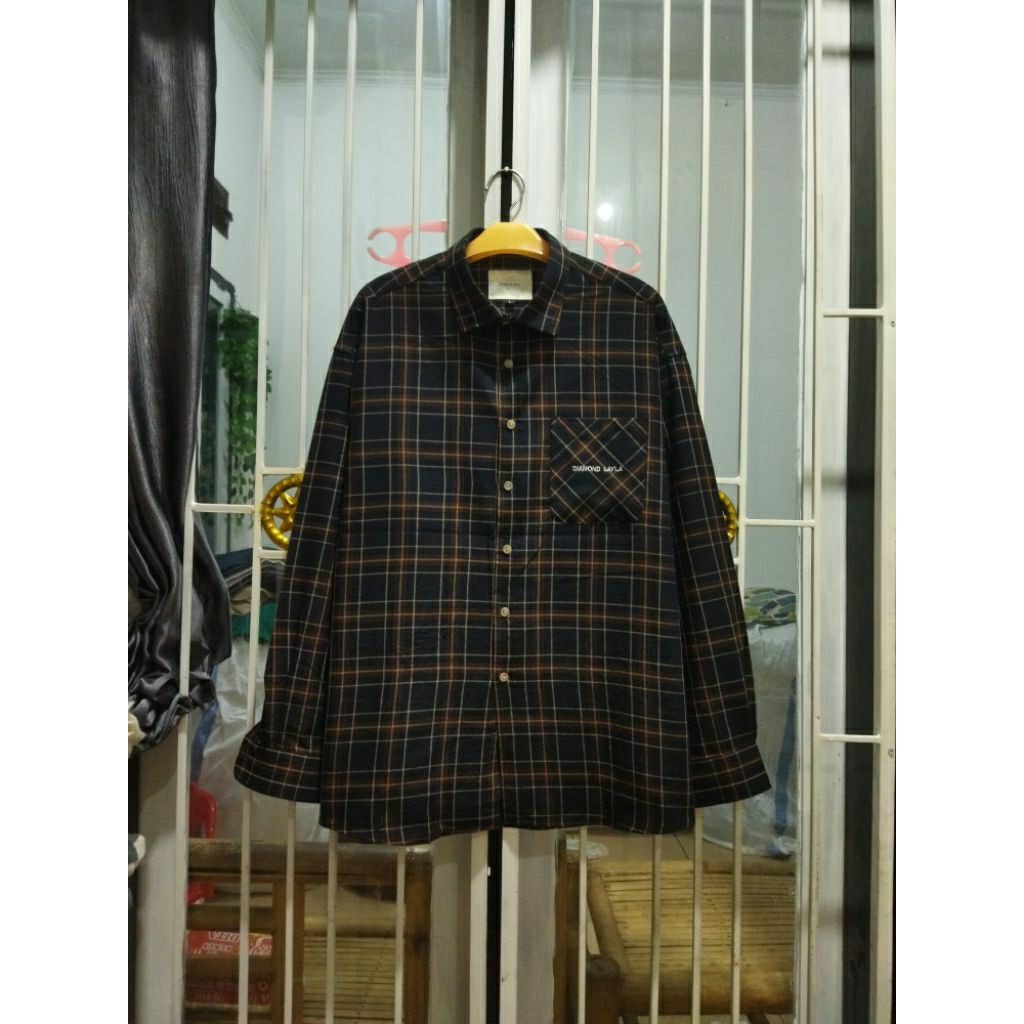 kemeja diamond layla kasual pria XL