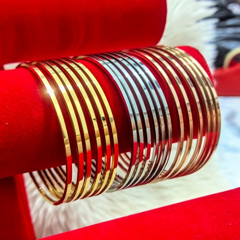 Gelang Titanium Keroncong Terbaru Isi 3 Pcs Murah - Gelang Keroncong Titanium Asli Terbaru Murah