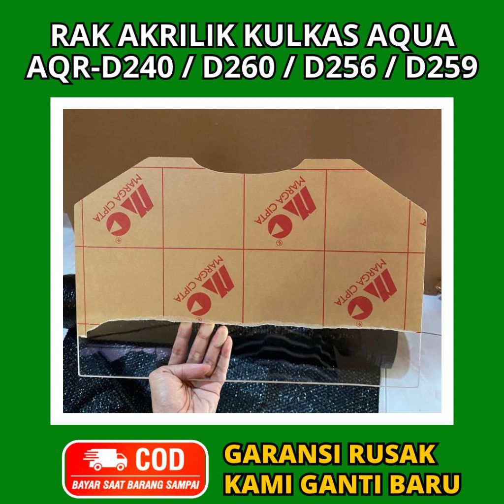 rak tengah kulkas aqua 2 pintu AQR-D240 / D260 / D261 / D259 - rak sekat akrilik kulkas aqua 2 pintu
