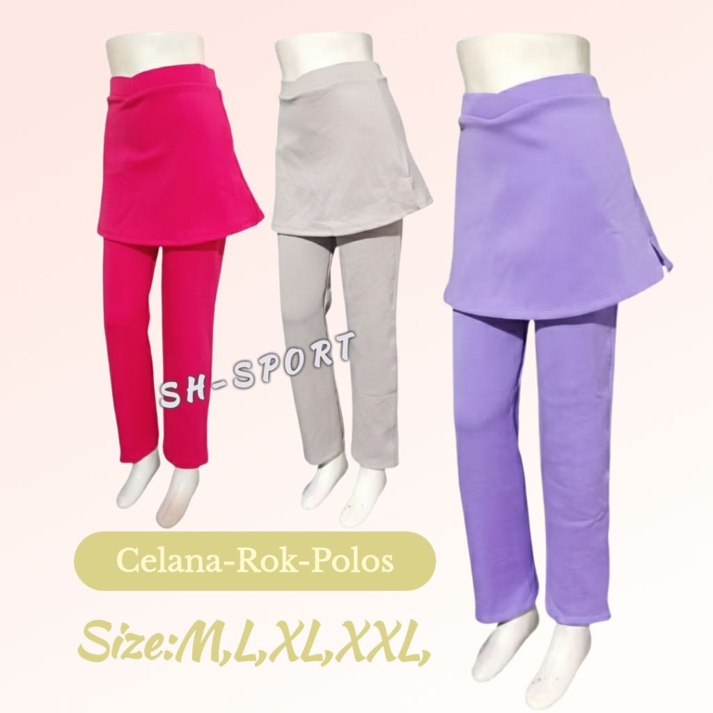 CELANA ROK POLOS> celana olahraga wanita panjang || celana senam wanita || celana senam wanita jumbo