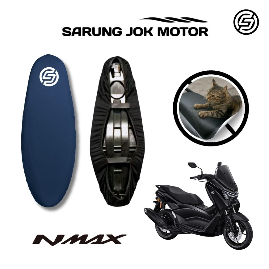 Sarung Jok Motor Nmax Anti Cakar Kucing Cover Jok Kualitas Premium