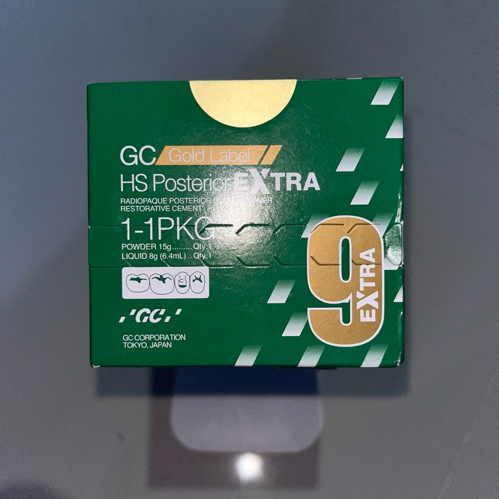 Dental GC Fuji 9 Gold Label HS Posterior Cement lonomer Kaca (15g+8ml)