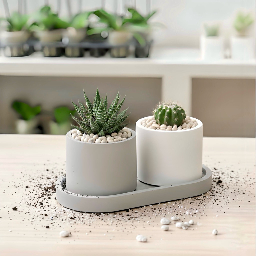 Pot Semen Minimalis. Concrete Planter Modern Minimalis Harga 1 pcs