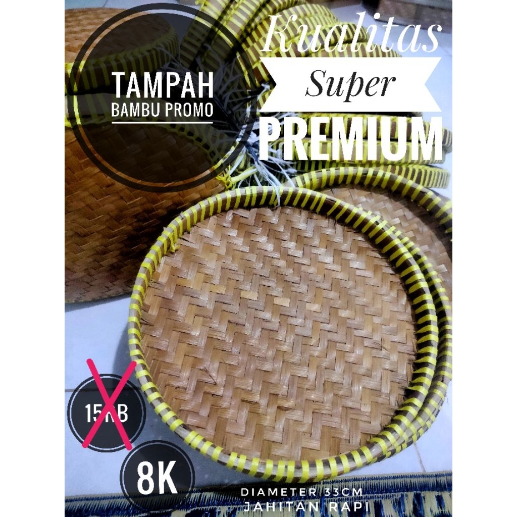 Tampah Bambu Diameter 33cm / Tampah Nasi Tumpeng / Nyiru Bambu