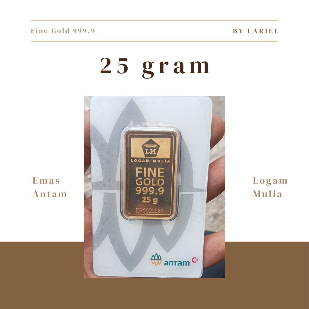 Emas ANTAM Logam Mulia certicard - 25 gram