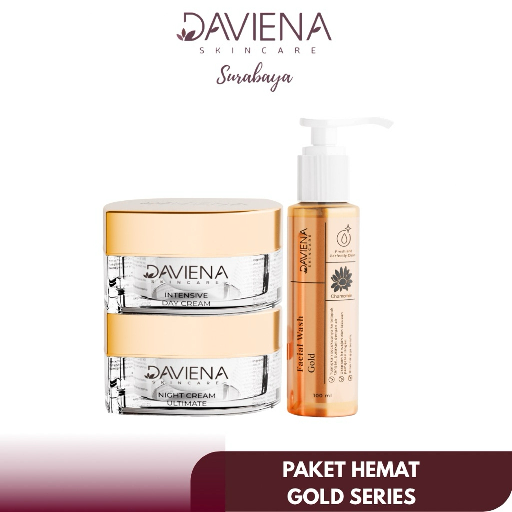 PAKET HEMAT GOLD SERIES || DAVIENA SKINCARE | DAVINA