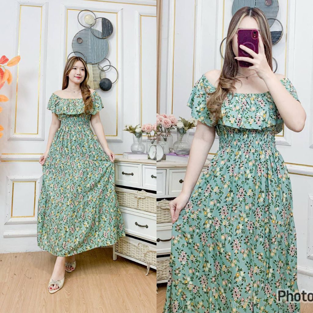 Dress rayon bali nora panjang / dress sabrina / baju bali / homedress