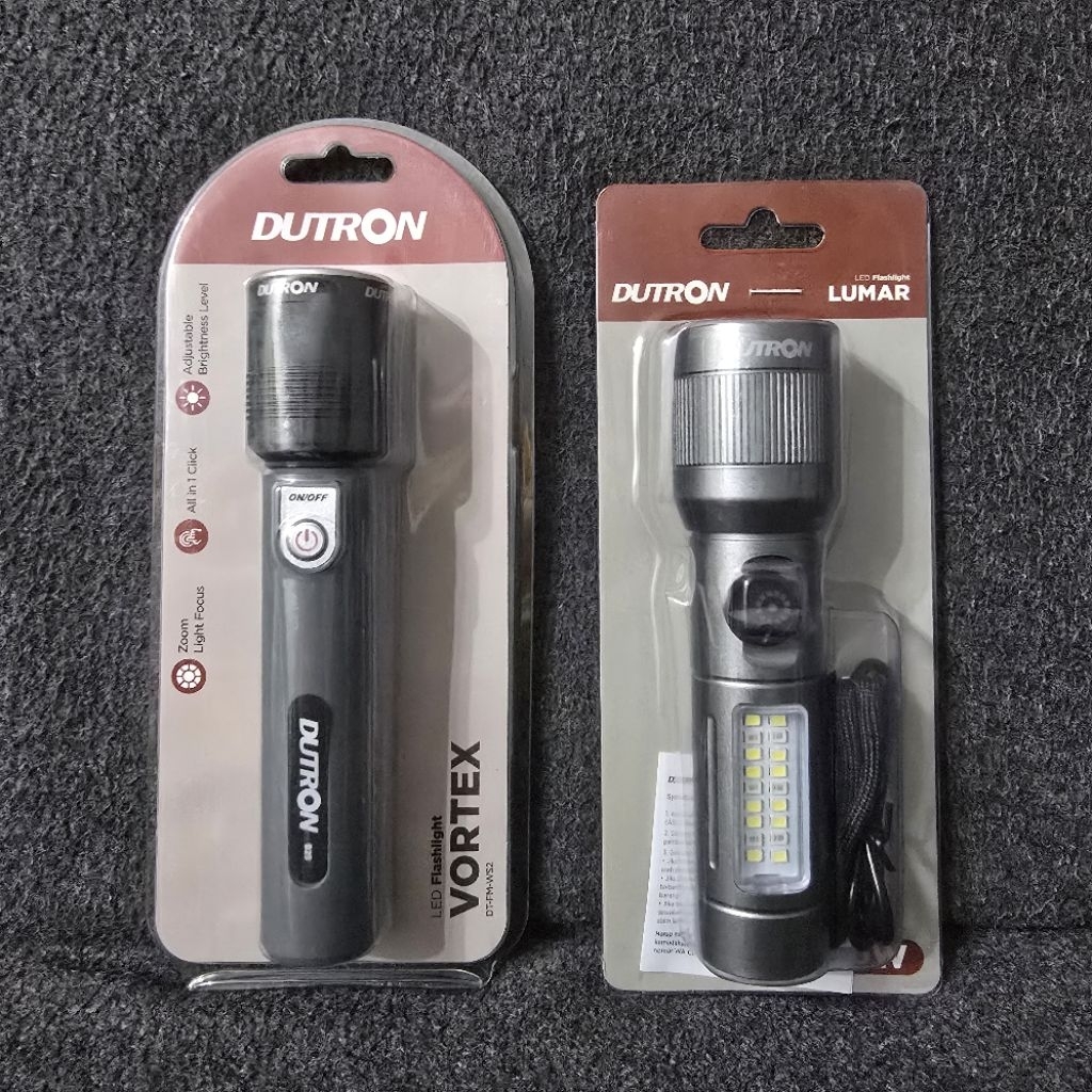 DUTRON Senter Zoom LED Flashlight Vortex / Lumar