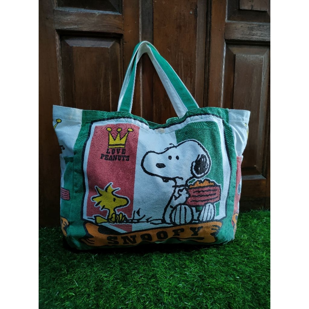 tas tote peanuts snoopy