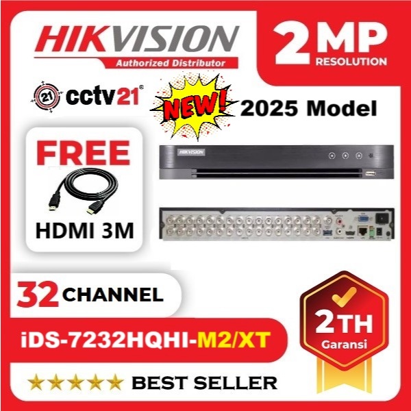 DVR HIKVISION 32CH / 32 Channel iDS-7232HQHI-M2/XT up to 5MP