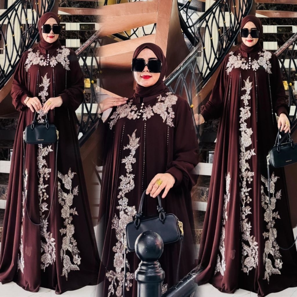 Zifa Fashion || Cod || Samira Dress By Asopuroh || Gamis Free Pashmina Model Terbaru || Gamis Set Hi