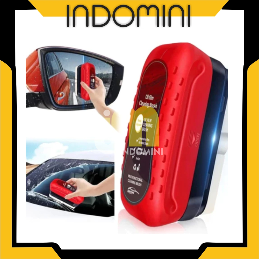INDOMINI Car Glass Oil Film Cleaning Remover Brush Cairan Pembersih Kaca Spion Jamur Mobil Powerful 