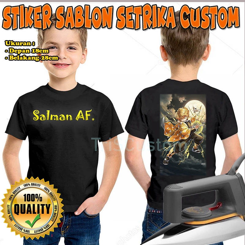 Stiker Sablon Setrika Anime Stiker Sablon DTF Setrika One Piece Stiker Sablon Setrika Custom Terbaru