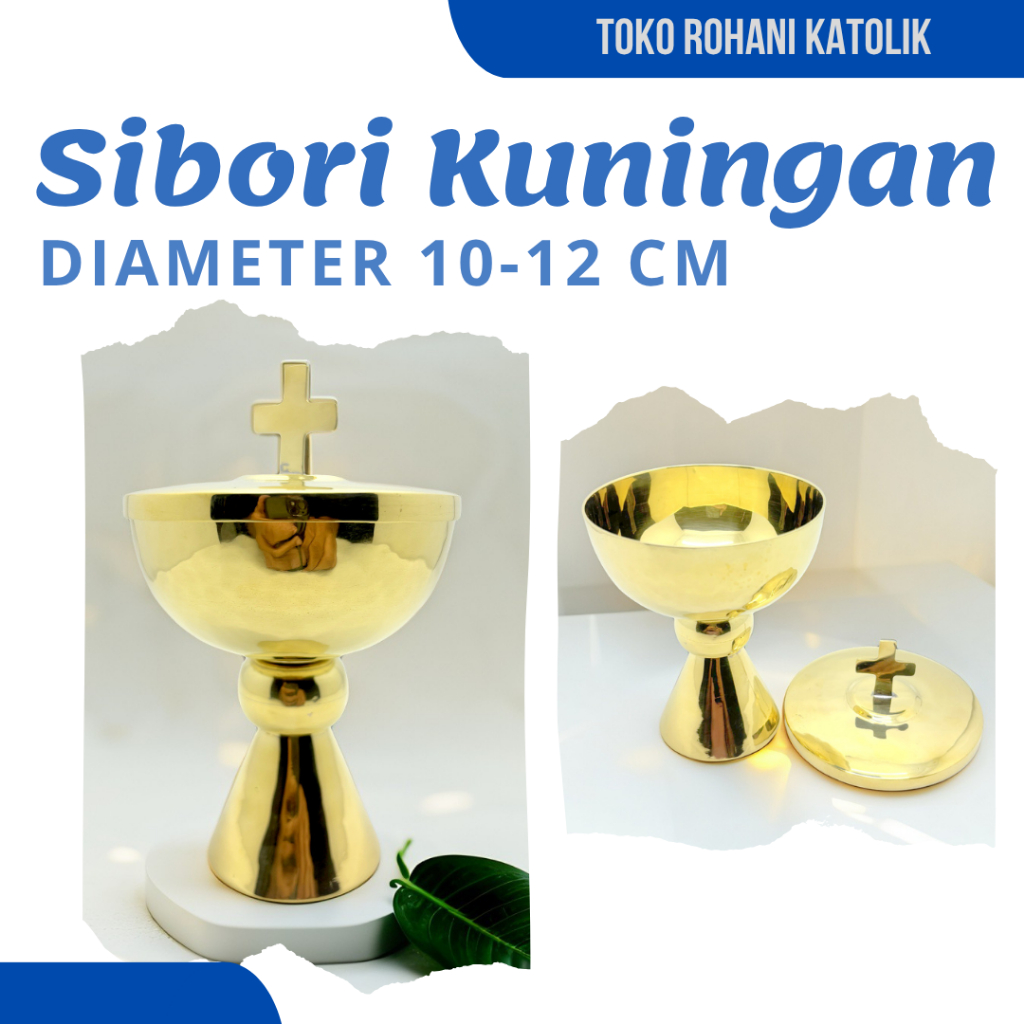 SIBORI MANGKUK DIAMETER 10-12 CM (KUNINGAN) / TEMPAT HOSTI / SIBORI PERJAMUAN / PIALA PERJAMUAN