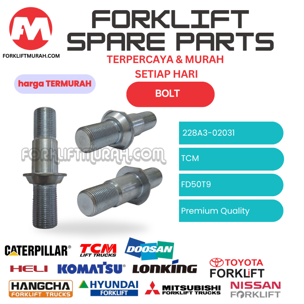 BOLT SPAREPART FORKLIFT TCM