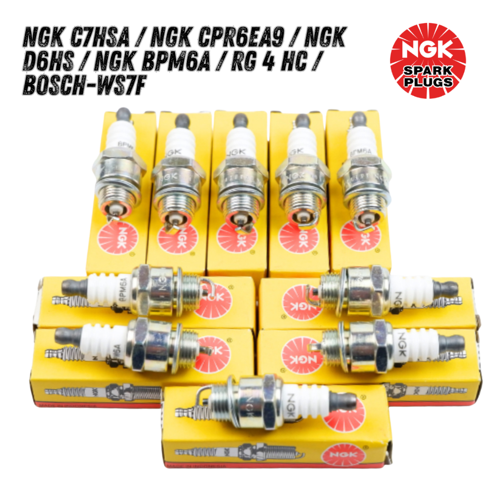BUSI NGK C7HSA / CPR6EA9 / D6HS / BPM6A / RG 4 HC SEMUA MOTOR ISI 10PCS