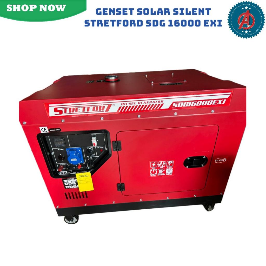 Genset  Solar Silent Stretfor7 SDG16000EXI Diesel 11000Watt 1Phase.