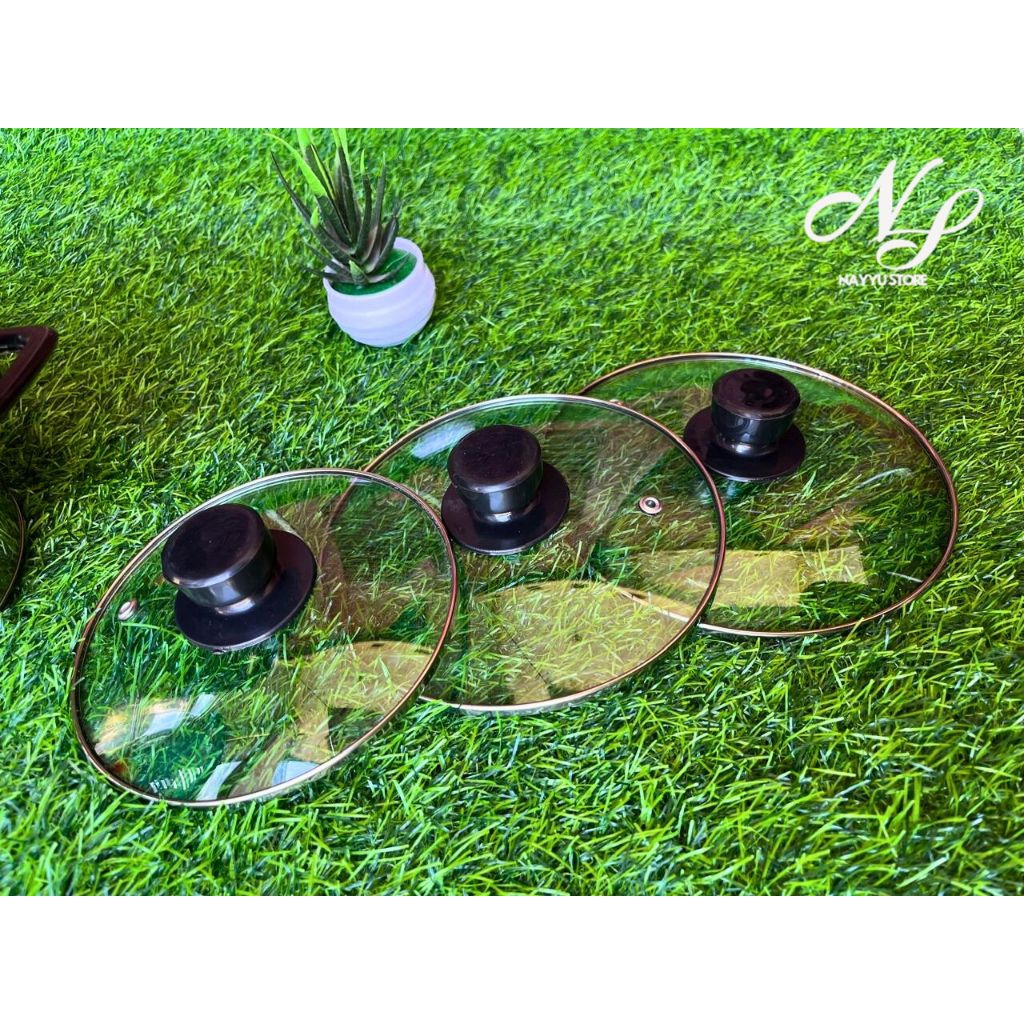 Tutup Panci Kaca Tebal +  Knop Satu set Termurah