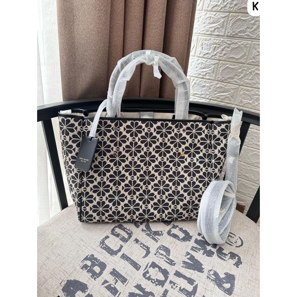 ks hand/crossbody bag KK608 mdm tote spade flower jacquard sand multi mt